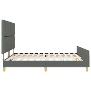 Rám postele s čelo Tmavě šedá 180 x 200 cm textil - obrázek 8