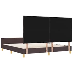 Rám postele s čelo Tmavě hnědá 180 x 200 cm textil - obrázek 9