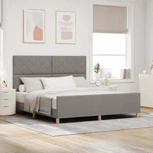 Rám postele s čelo Taupe 180 x 200 cm textil - obrázek 1