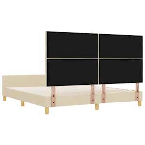 Rám postele s čelo Krémová 180 x 200 cm textil - obrázek 9
