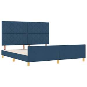 Rám postele s čelo Modrá 180 x 200 cm textil - obrázek 5