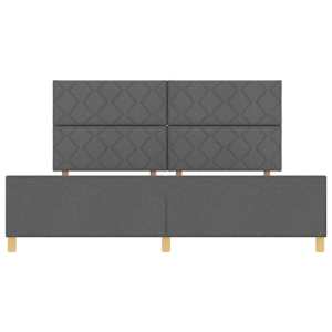 Rám postele s čelo Tmavě šedá 200 x 200 cm textil - obrázek 7