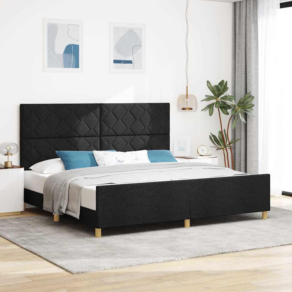Voodi Raam Must 200x200 cm Kangas