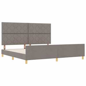 Rám postele s čelo Taupe 200 x 200 cm textil - obrázek 5