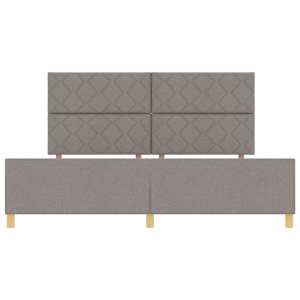 Rám postele s čelo Taupe 200 x 200 cm textil - obrázek 7
