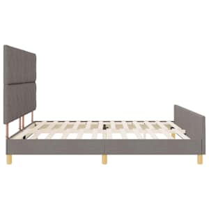 Rám postele s čelo Taupe 200 x 200 cm textil - obrázek 8