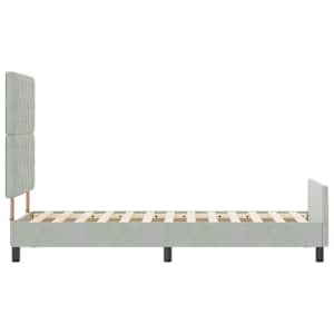 Postel s boxspringem s čelo Světle šedá 80 x 200 cm samet - obrázek 8