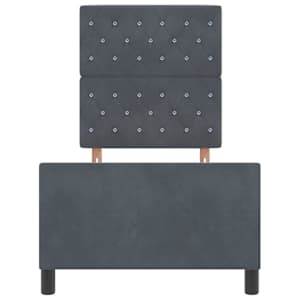 Postel s boxspringem s čelo Tmavě šedá 80 x 200 cm samet - obrázek 7