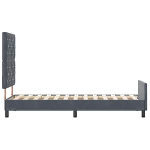 Postel s boxspringem s čelo Tmavě šedá 80 x 200 cm samet - obrázek 8