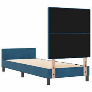 Postel s boxspringem s čelo Tmavě modrá 80 x 200 cm samet - obrázek 9