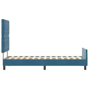 Postel s boxspringem s čelo Tmavě modrá 80 x 200 cm samet - obrázek 8