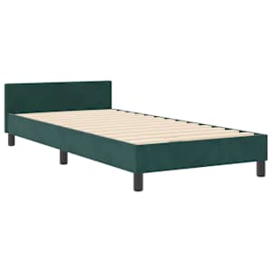 Postel s boxspringem s čelo Tmavě zelená 90 x 190 cm samet - obrázek 4