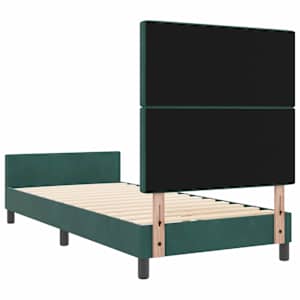 Postel s boxspringem s čelo Tmavě zelená 90 x 190 cm samet - obrázek 9