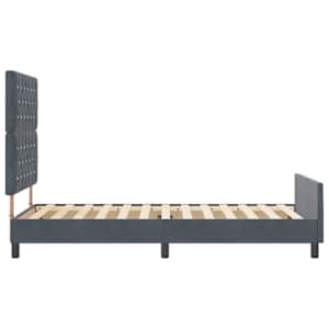 Postel s boxspringem s čelo Tmavě šedá 100 x 200 cm samet - obrázek 8