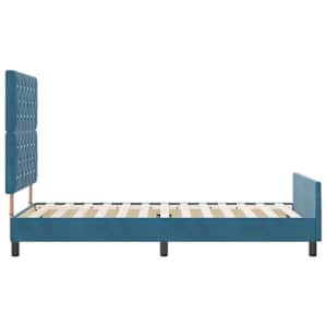 Postel s boxspringem s čelo Tmavě modrá 100 x 200 cm samet - obrázek 8