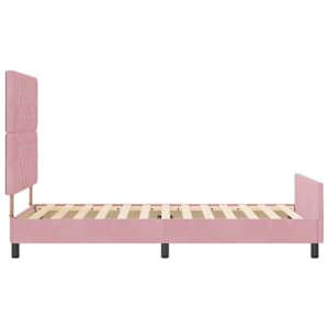 Postel s boxspringem s čelo Růžová 100 x 200 cm samet - obrázek 8