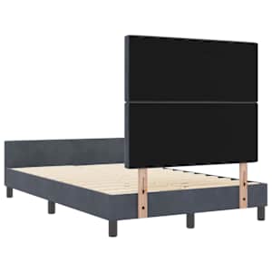 Postel s boxspringem s čelo Tmavě šedá 120 x 200 cm samet - obrázek 9