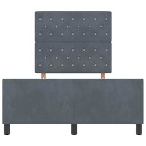 Postel s boxspringem s čelo Tmavě šedá 120 x 200 cm samet - obrázek 7