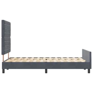 Postel s boxspringem s čelo Tmavě šedá 120 x 200 cm samet - obrázek 8