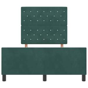 Postel s boxspringem s čelo Tmavě zelená 120 x 200 cm samet - obrázek 7