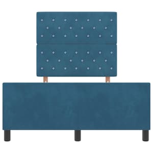 Postel s boxspringem s čelo Tmavě modrá 120 x 200 cm samet - obrázek 7