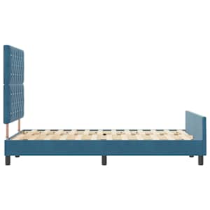 Postel s boxspringem s čelo Tmavě modrá 120 x 200 cm samet - obrázek 8