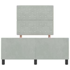 Postel s boxspringem s čelo Světle šedá 120 x 200 cm samet - obrázek 7