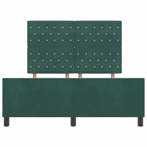 Postel s boxspringem s čelo Tmavě zelená 140 x 190 cm samet - obrázek 7