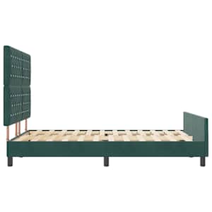 Postel s boxspringem s čelo Tmavě zelená 140 x 190 cm samet - obrázek 8