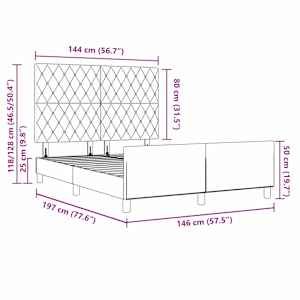 Postel s boxspringem s čelo Tmavě modrá 140 x 190 cm samet - obrázek 13