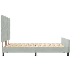 Postel s boxspringem s čelo Světle šedá 160 x 200 cm samet - obrázek 8