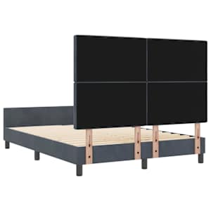 Postel s boxspringem s čelo Tmavě šedá 160 x 200 cm samet - obrázek 9