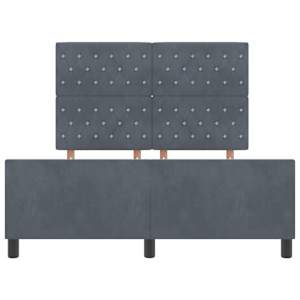 Postel s boxspringem s čelo Tmavě šedá 160 x 200 cm samet - obrázek 7