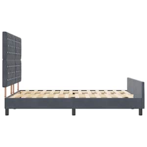 Postel s boxspringem s čelo Tmavě šedá 160 x 200 cm samet - obrázek 8