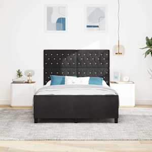 Postel s boxspringem s čelo Černá 160 x 200 cm samet - obrázek 3