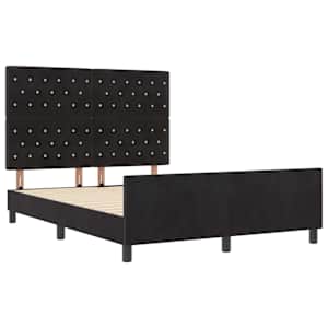 Postel s boxspringem s čelo Černá 160 x 200 cm samet - obrázek 5