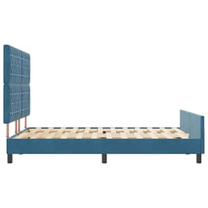 Postel s boxspringem s čelo Tmavě modrá 160 x 200 cm samet - obrázek 8