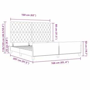 Postel s boxspringem s čelo Tmavě modrá 160 x 200 cm samet - obrázek 13