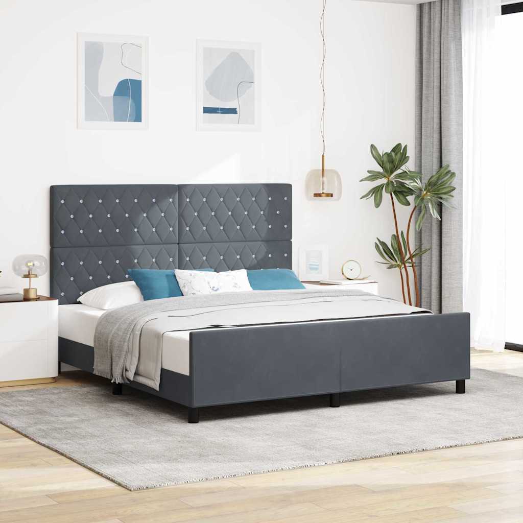 Voodi Tumehall 180x200 cm Samet
