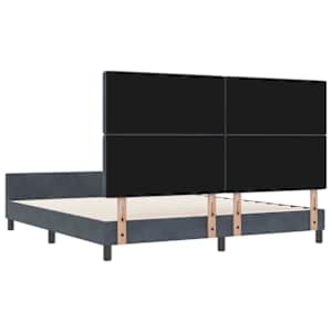 Postel s boxspringem s čelo Tmavě šedá 180 x 200 cm samet - obrázek 9
