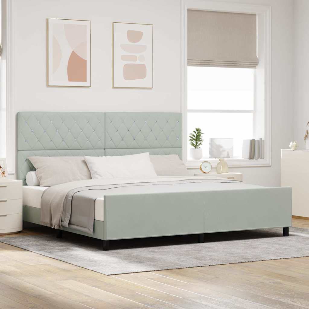 Voodilaut Helehall 200x200 cm Samet