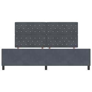 Postel s boxspringem s čelo Tmavě šedá 200 x 200 cm samet - obrázek 7