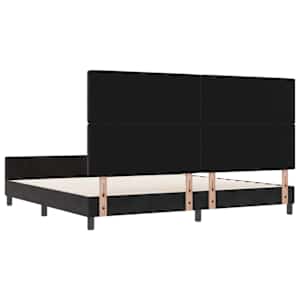 Postel s boxspringem s čelo Černá 200 x 200 cm samet - obrázek 9