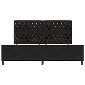 Postel s boxspringem s čelo Černá 200 x 200 cm samet - obrázek 7
