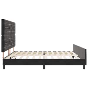 Postel s boxspringem s čelo Černá 200 x 200 cm samet - obrázek 8