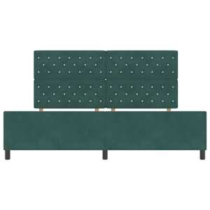 Postel s boxspringem s čelo Tmavě zelená 200 x 200 cm samet - obrázek 7