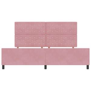 Postel s boxspringem s čelo Růžová 200 x 200 cm samet - obrázek 7