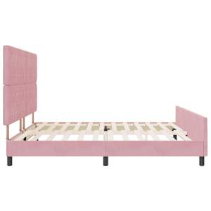 Postel s boxspringem s čelo Růžová 200 x 200 cm samet - obrázek 8