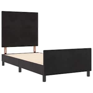 Postel s boxspringem s čelo Černá 80 x 200 cm samet - obrázek 5