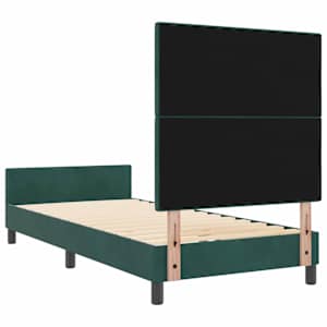 Postel s boxspringem s čelo Tmavě zelená 80 x 200 cm samet - obrázek 9